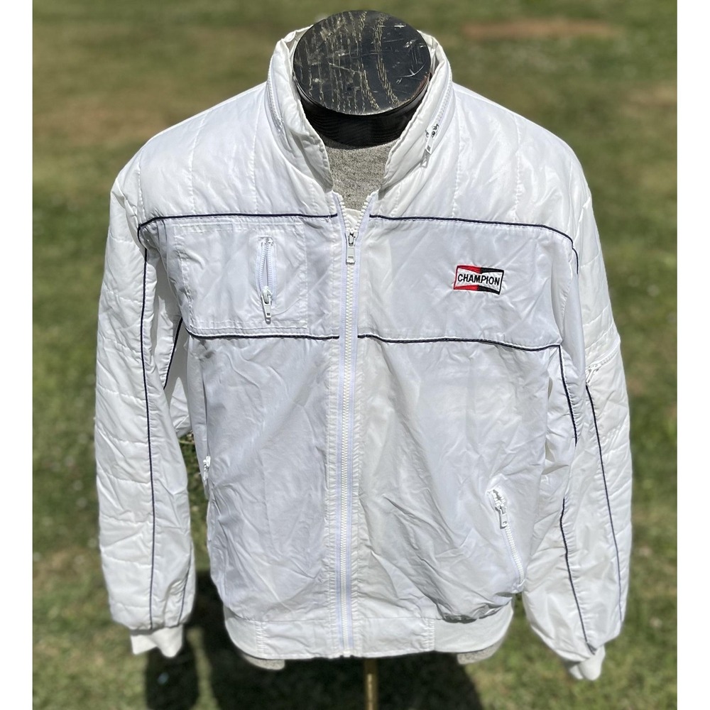 Vintage‎ Champion Racing Jacket Mens Large Swingster Full Zip Windbreaker 90s